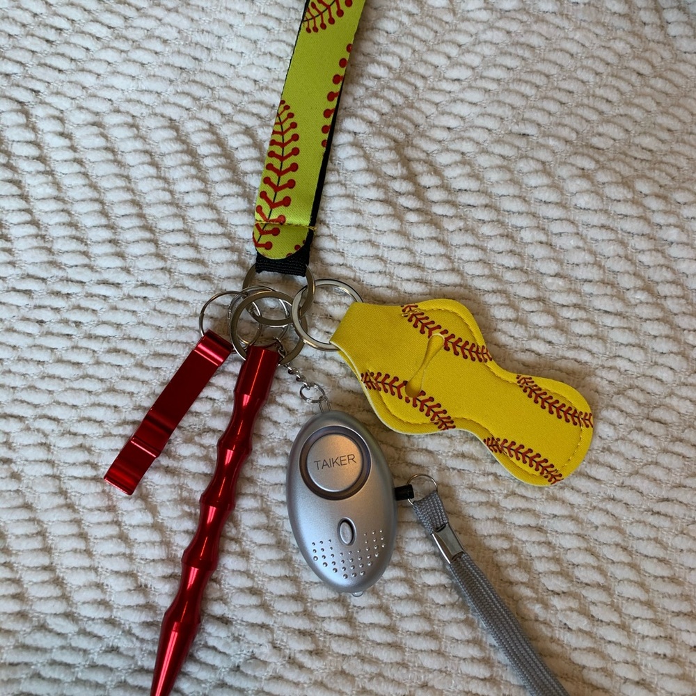 Softball Safety Keychain